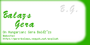 balazs gera business card